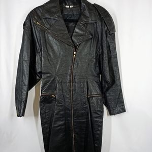 Vintage '80s Rare Original Leather Biker dress.
